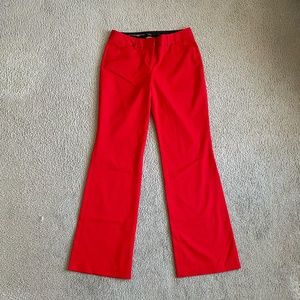Express "Editor" Business Pants Bright Red Flares